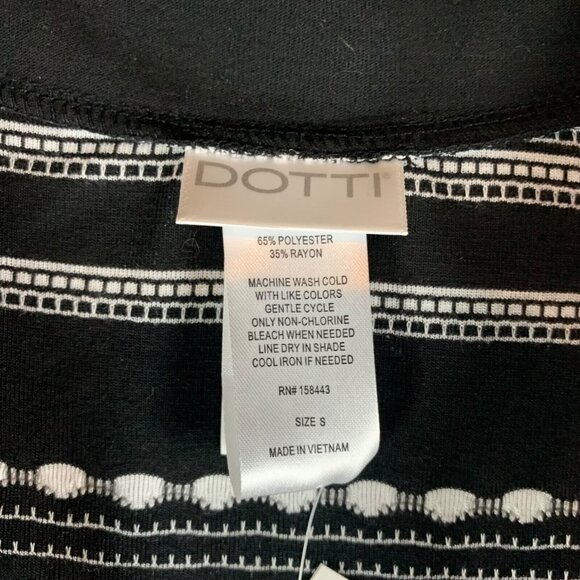 Dotti Women's V-Neck Lace Up Dahlia Stripe Black Swim Tank Cover Up‎ Size S NWT - Picture 2 of 9